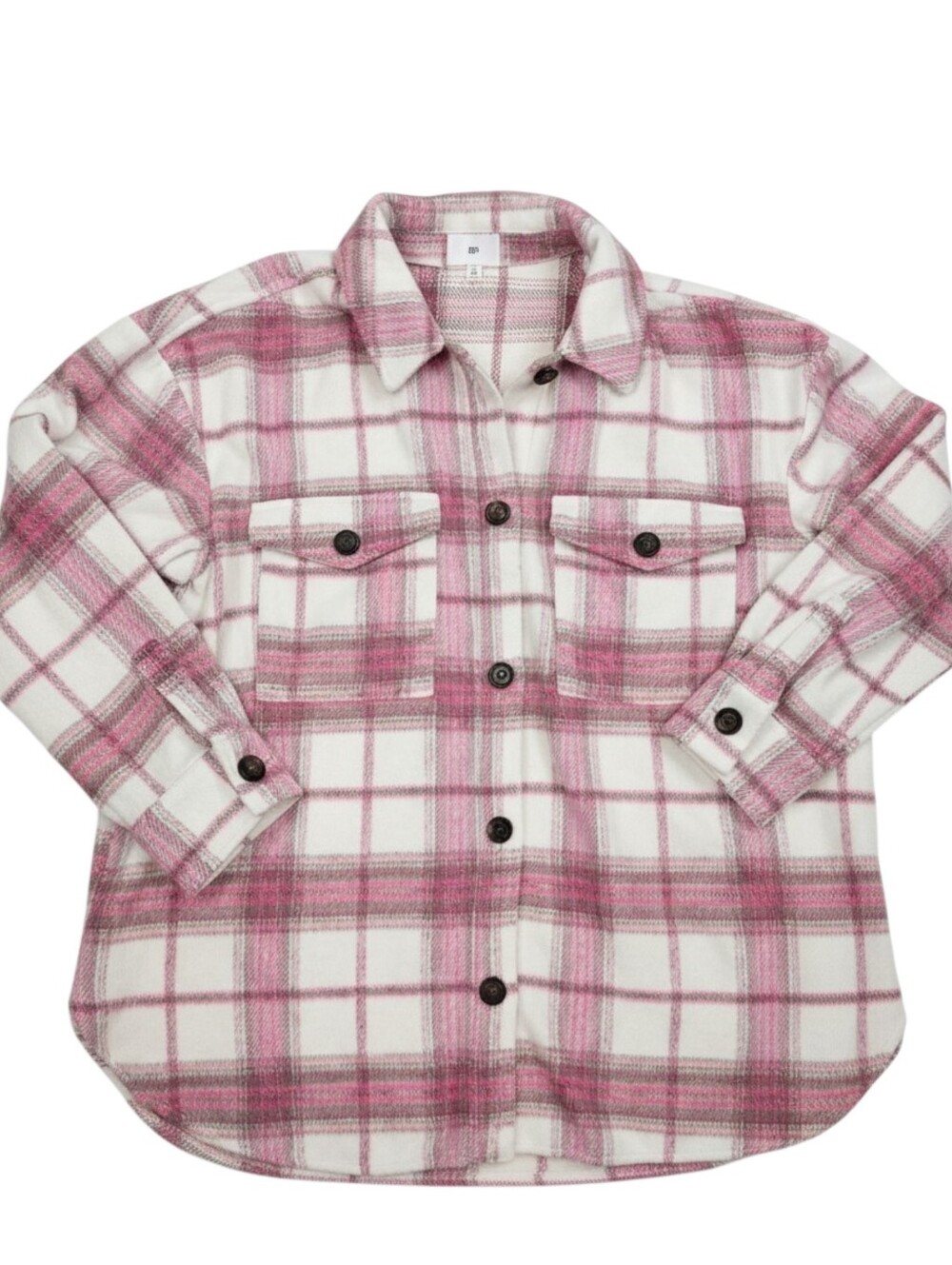 BP Nordstrom Pink Plaid Wool Blend Shacket In 1X